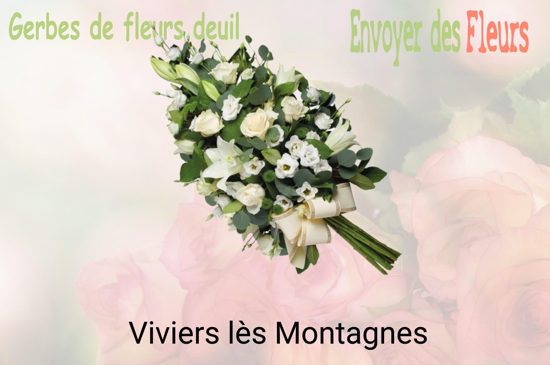 Gerbe de fleurs de deuil livrée à Viviers-lès-Montagnes